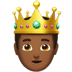 🤴🏾 prince: medium-dark skin tone display on Apple